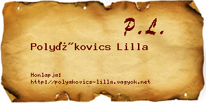 Polyákovics Lilla névjegykártya