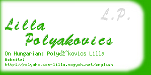 lilla polyakovics business card